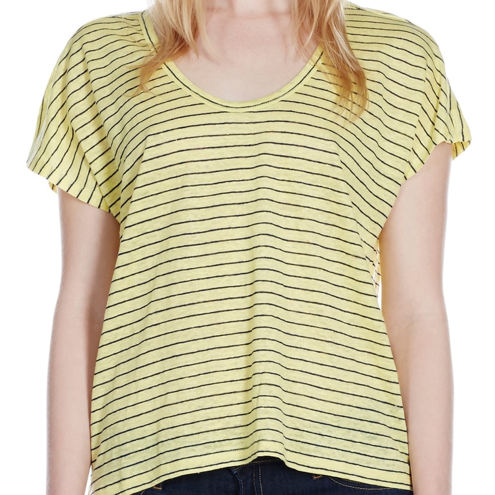 Joie Citali Yellow and Navy Top